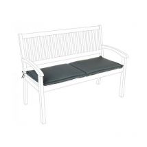 Bizzotto - Coussin poly pour banquette 2 places pour extérieur anthracite