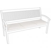 Bizzotto - Coussin Banc 3 Places Poly 180 - 153x48x3 cm