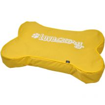 Coussin Os pour Chien jaune