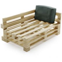 Bananair - Coussin Palette Déhoussable Imperméable - Angle 60x40 cm Gris foncé