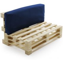 Bananair - Coussin Palette Déhoussable Imperméable - Dossier 120x40 cm Bleu