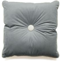 Coussin Passepoil velours uni Energy Gris 40 x 40 cm