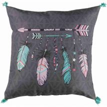 Coussin Plumes été Indien 40cm