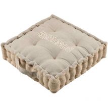 Coussin Pouf de sol maison couleur ficelle