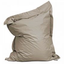 Pouf de jardin en polyester taupe 140 x 120 cm