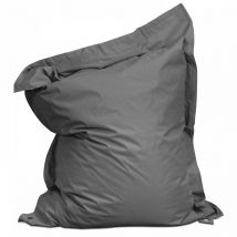 Pouf de jardin en polyester gris 140 x 120 cm