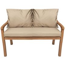 Setgarden - Coussin pour banc 100x50x50cm, Coussins pour balancelle de jardin Beige, Coussin d'assise, Coussin de dossier, Coussin extérieur/intérieur