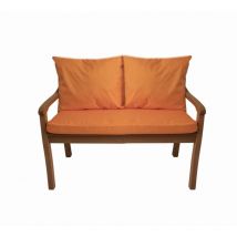 Setgarden - Coussin pour banc 100x50x50cm, Coussins pour balancelle de jardin Orange, Coussin d'assise, Coussin de dossier, Coussin