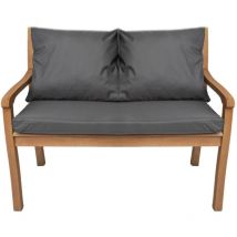 Setgarden - Coussin pour banc 120x50x7/2x50x56cm, Coussins pour Banquette de jardin Anthracite, Coussin extérieur/intérieur, Coussins pour balancelle