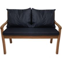 Setgarden - Coussin pour banc 120x50x7/2x50x56cm, Coussins pour Banquette de jardin Bleu foncé, Coussin extérieur/intérieur, Coussins pour balancelle