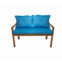 Setgarden - Coussin pour banc 120x60x7/2x50x56cm, Coussins pour Banquette de jardin Bleu, Coussin extérieur/intérieur, Coussins pour balancelle de