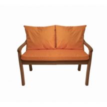 Setgarden - Coussin pour banc 120x60x7/2x50x56cm, Coussins pour Banquette de jardin Orange, Coussin extérieur/intérieur, Coussins pour balancelle de
