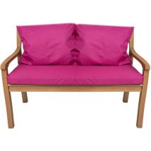 Setgarden - Coussin pour banc 120x60x7/2x50x56cm, Coussins pour Banquette de jardin Rose, Coussin extérieur/intérieur, Coussins pour balancelle de