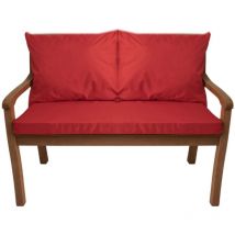 Setgarden - Coussin pour banc 120x60x7/2x50x56cm, Coussins pour Banquette de jardin Rouge, Coussin extérieur/intérieur, Coussins pour balancelle de