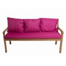 Setgarden - Coussin pour banc 160x60x3x50x56cm, Coussin extérieur/intérieur, Coussins pour balancelle de jardin Rose, Coussin d'assise, Coussin de