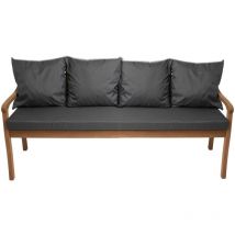 Coussin pour banc 170x50/4x50x56cm, Coussin extérieur, Coussins pour balançoires de jardin 3 places Anthracite, Coussin d'assise, Coussin de dossier