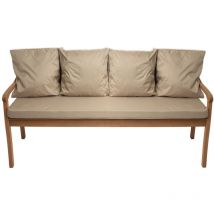Setgarden - Coussin pour banc 170x50/4x50x56cm, Coussin extérieur, Coussins pour balançoires de jardin 3 places Beige, Coussin d'assise, Coussin de