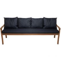 Coussin pour banc 170x50/4x50x56cm, Coussin extérieur, Coussins pour balançoires de jardin 3 places Bleu foncé, Coussin d'assise, Coussin de dossier