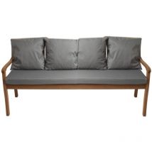 Setgarden - Coussin pour banc 170x50/4x50x56cm, Coussin extérieur, Coussins pour balançoires de jardin 3 places Gris, Coussin d'assise, Coussin de