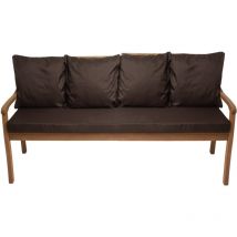 Setgarden - Coussin pour banc 170x50/4x50x56cm, Coussin extérieur, Coussins pour balançoires de jardin 3 places Marron, Coussin d'assise, Coussin de