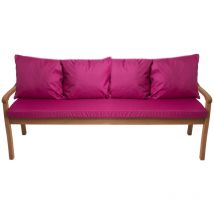 Setgarden - Coussin pour banc 170x50/4x50x56cm, Coussin extérieur, Coussins pour balançoires de jardin 3 places Rose, Coussin d'assise, Coussin de