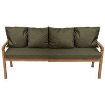 Setgarden - Coussin pour banc 170x50/4x50x56cm, Coussin extérieur, Coussins pour balançoires de jardin 3 places Vert, Coussin d'assise, Coussin de