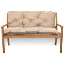 Setgarden - Coussin pour banc de jardin 120x50x40cm, coussin de banc de jardin Beige, coussin de jardin, coussin de banc extérieur, coussin de
