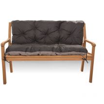 Setgarden - Coussin pour banc de jardin 120x50x40cm, coussin de banc de jardin Noir, coussin de jardin, coussin de banc extérieur, coussin de