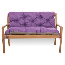 Setgarden - Coussin pour banc de jardin 120x50x40cm, coussin de banc de jardin Violet, coussin de jardin, coussin de banc extérieur, coussin de