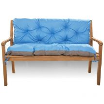 Setgarden - Coussin pour banc de jardin 120x50x50cm, coussin de jardin Bleu, coussin de balançoire, coussin de banc de jardin, coussin de banc
