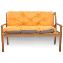 Setgarden - Coussin pour banc de jardin 120x50x50cm, coussin de jardin Orange, coussin de balançoire, coussin de banc de jardin, coussin de banc