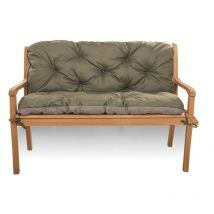 Setgarden - Coussin pour banc de jardin 120x60x60cm, coussin de jardin Vert, coussin de banc extérieur, coussin de balançoire, coussin de banc de