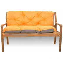 Setgarden - Coussin pour banc de jardin 150x50x40cm, coussin de jardin Orange, coussin de banc de jardin, coussin de balançoire, coussin de banc