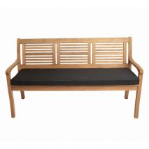 Setgarden - Coussin pour banc de jardin 180x60x7cm assise, coussin de balancelle de jardin coussin d'extérieur de jardin Noir, coussin d'assise plat