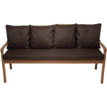 Setgarden - Coussin pour banc de jardin 3 places 180x50/4x50x56cm, Coussin extérieur, Coussins pour balançoires Marron, Coussin d'assise, Coussin de