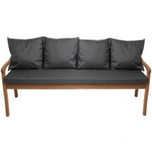 Coussin pour banc de jardin 3 places 180x60/4x50x56cm, Coussin extérieur, Coussins pour balançoires Anthracite, Coussin d'assise, Coussin de dossier