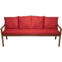Setgarden - Coussin pour banc de jardin 3 places 180x60/4x50x56cm, Coussin extérieur, Coussins pour balançoires Rouge, Coussin d'assise,Coussin de