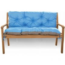 Setgarden - Coussin pour banc extérieur 100 x 50 x 50cm, Coussin pour banc de Jardin, Bleu