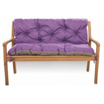 Setgarden - Coussin pour banc extérieur 100 x 50 x 50cm, Coussin pour banc de Jardin, Violet