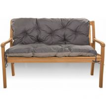 Setgarden - Coussin pour banc de jardin 100x60x50cm, coussin de banc de jardin Anthracite, coussin de banc extérieur, coussin de balançoire, coussin