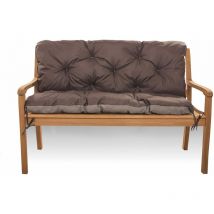 Setgarden - Coussin pour banc extérieur 120 x 50 x 40cm, Coussin pour banc de Jardin, Brun
