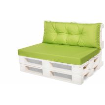 Setgarden - Coussin de palettes, Jeu de coussins de jardin 120x80 et Dossier 120x40cm Chaux / coussin de palettes pas cher extérieures