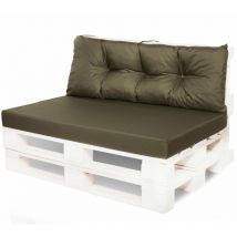 Coussin de palettes, Jeu de coussins de jardin 120x80 et Dossier 120x40cm Vert / coussin de palettes pas cher extérieures