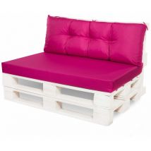 Coussin de palettes, Jeu de coussins de jardin 120x80 et Dossier 120x40cm Rose / coussin de palettes pas cher extérieures
