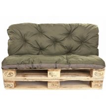 Coussins palettes 120x80 Assise et Dossier 120x40cm,coussins de canapé de jardin, coussin palette exterieur Vert, coussins de palette