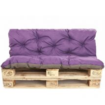 Setgarden - Coussins palettes 120x80 Assise et Dossier 120x40cm,coussins de canapé de jardin, coussin palette exterieur Violet, coussins de palette