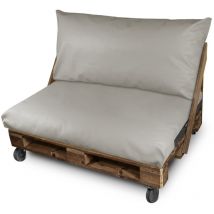 Happers - Coussin pour palette Similicuir Extérieur Gris Clair Housse Siège 120x80x20 Sans Garnissage Gris Clair