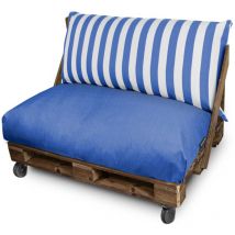 Coussin pour palette Toldotex Bleu Housse Siège 120x80x20 (lisse) Sans Garnissage Bleu