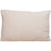 Coussin rayé 100% coton Sable 40x60 cm