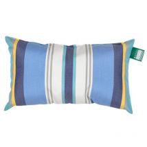 Avril Paris - Mini coussin rectangulaire 40 x 24 cm - 100% Coton- Bleu/Blanc - paros